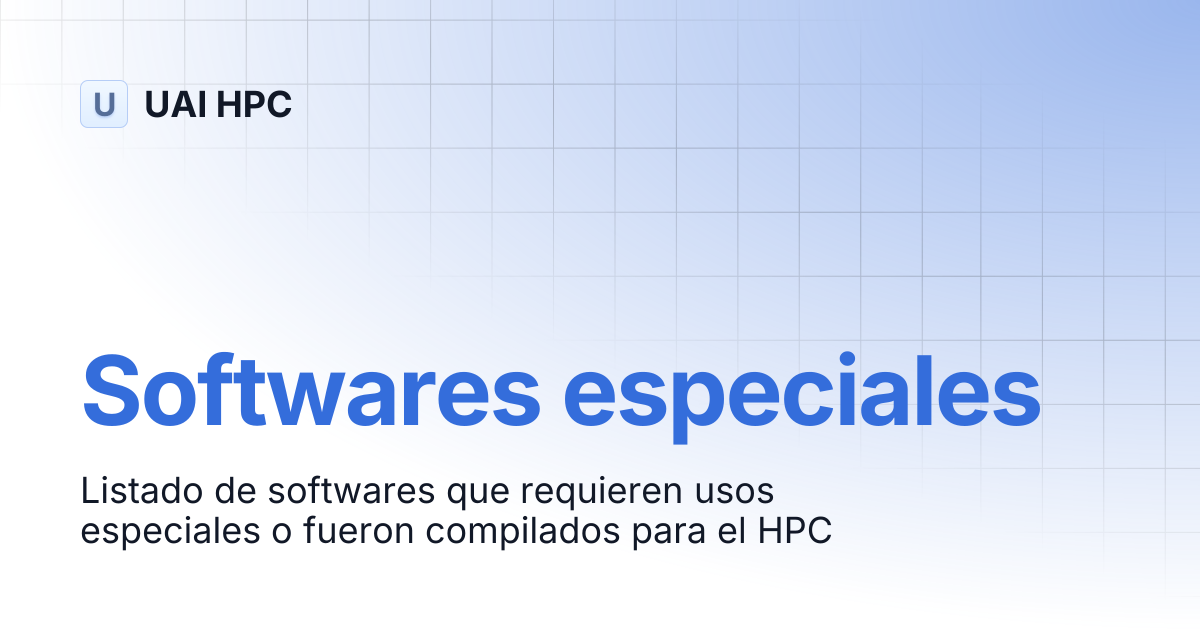 Licencias de software uai hpc